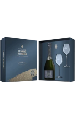 Charles Heidsieck : Coffret Brut Réserve + 2 Flûtes Flasche In Der Kassette (75cl)