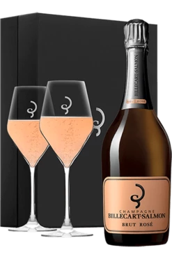 Billecart-Salmon : Coffret Dégustation Brut Rosé & Flûtes Flasche In Der Kassette (75cl)