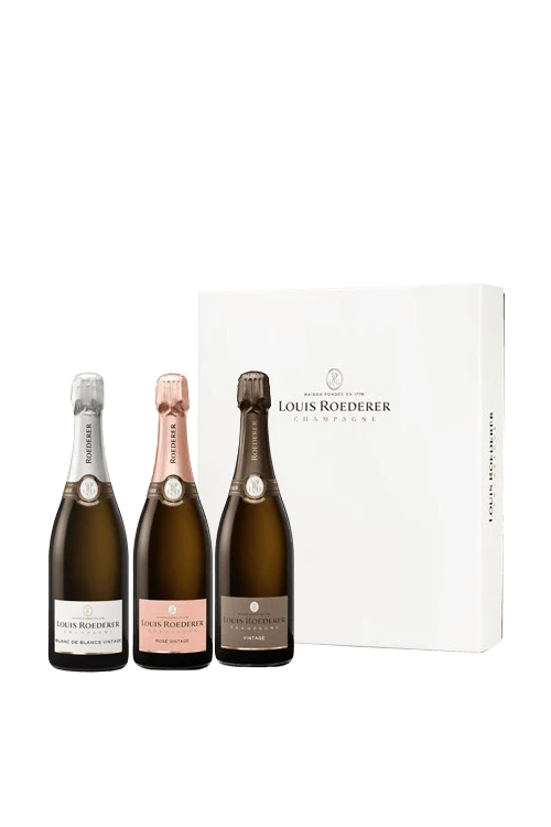Louis Roederer : Coffret Rosé Vintage 2016, Vintage 2015 Et Blanc De Blancs 2015 Die Kassette Mit 3 Fl. 3 Louis Roederer : Coffret Rosé Vintage 2016, Vintage 2015 Et Blanc De Blancs 2015 Die Kassette Mit 3 Fl.