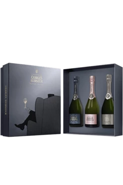 Charles Heidsieck : Coffret Armchair Brut Réserve + Rosé Réserve + Blanc De Blancs 3 1/2 Flaschen In Der Kassette (37,5cl)