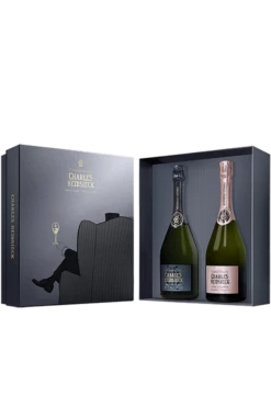 Charles Heidsieck : Coffret Armchair Brut + Rosé Réserve Die Kassette Mit 2 Fl.